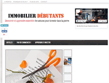 Tablet Screenshot of immobilier-pour-les-debutants.com